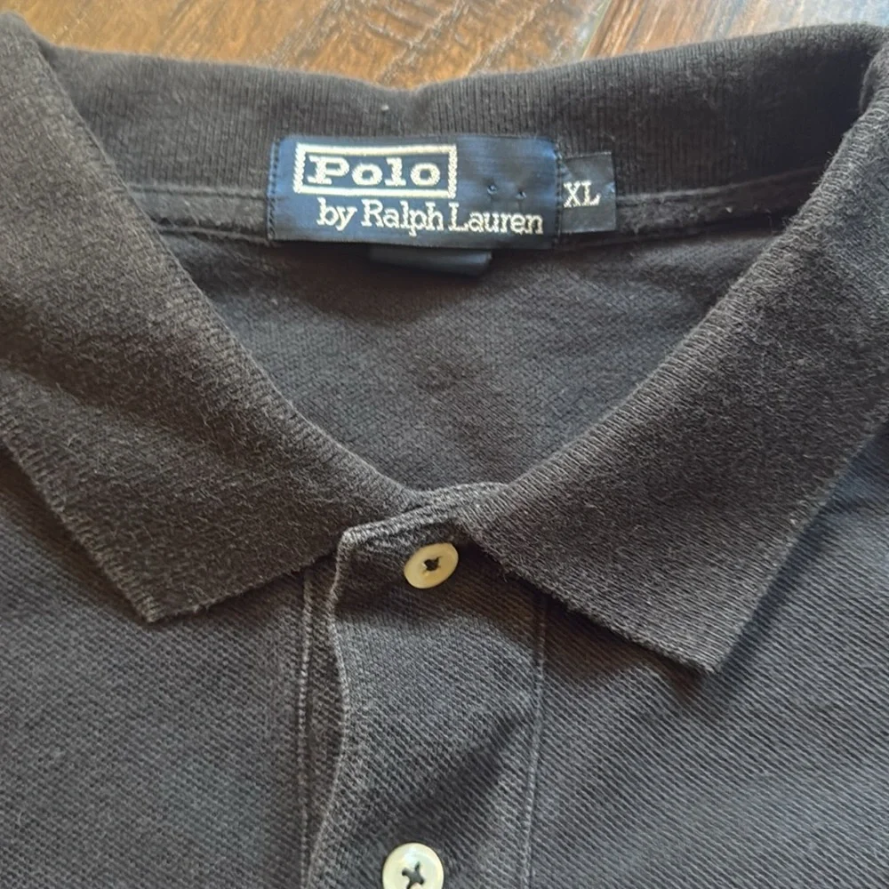 Two Ralph Lauren Polos, Black and Pink stripe, both size XL